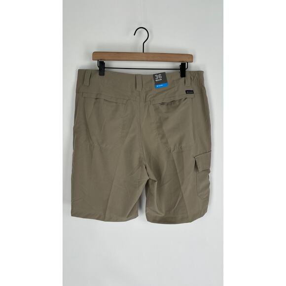 Columbia Mens Eaglecrest 10" Performance Cargo Shorts Tusk Brown Size 36 New UPF - Picture 11 of 13